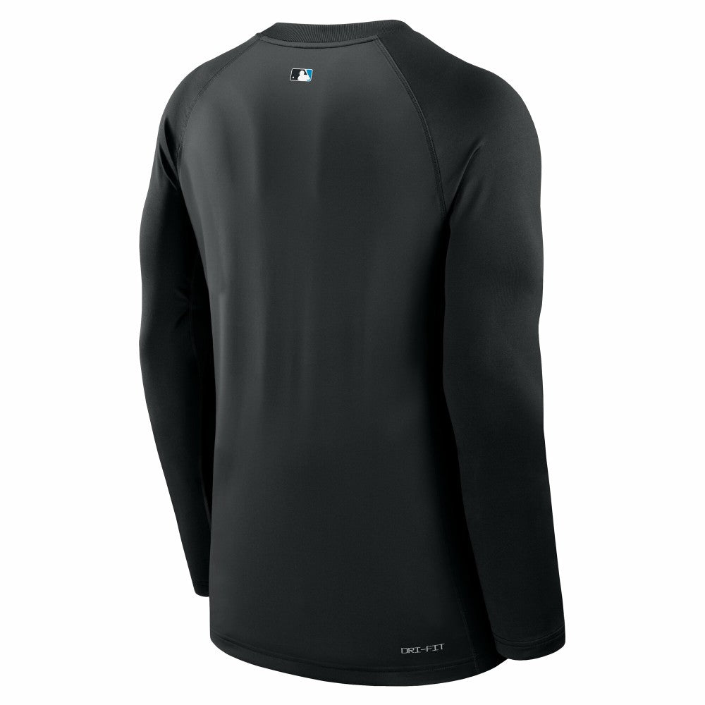 Miami Marlins Nike Authentic Collection Game Time Raglan Dri-FIT Long Sleeve T-Shirt Outlet