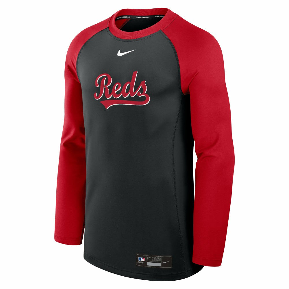 Cincinnati Reds Nike Authentic Collection Game Time Raglan Dri-FIT Long Sleeve T-Shirt Online