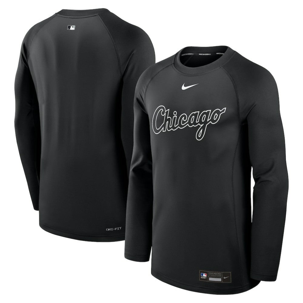 Chicago White Sox Nike Authentic Collection Game Time Raglan Dri-FIT Long Sleeve T-Shirt Discount
