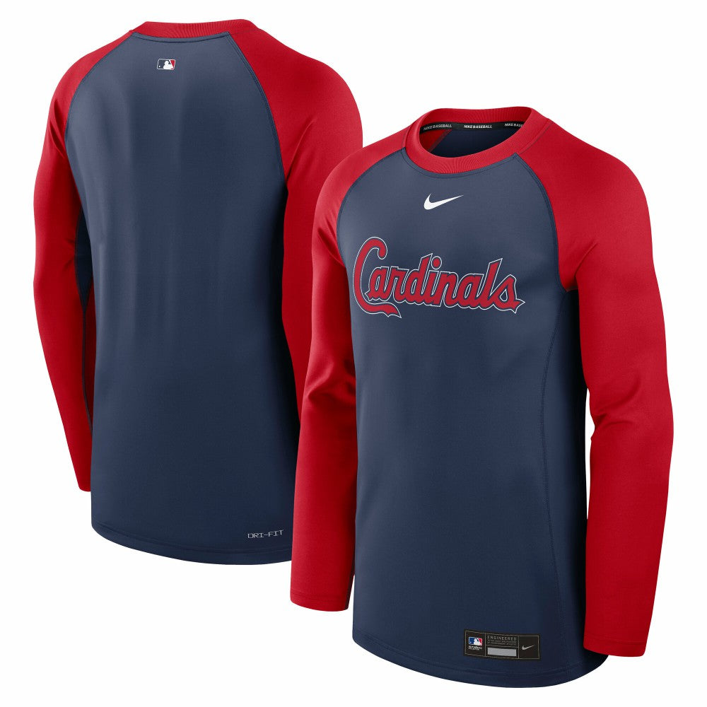 St. Louis Cardinals Nike Authentic Collection Game Time Raglan Dri-FIT Long Sleeve T-Shirt Online