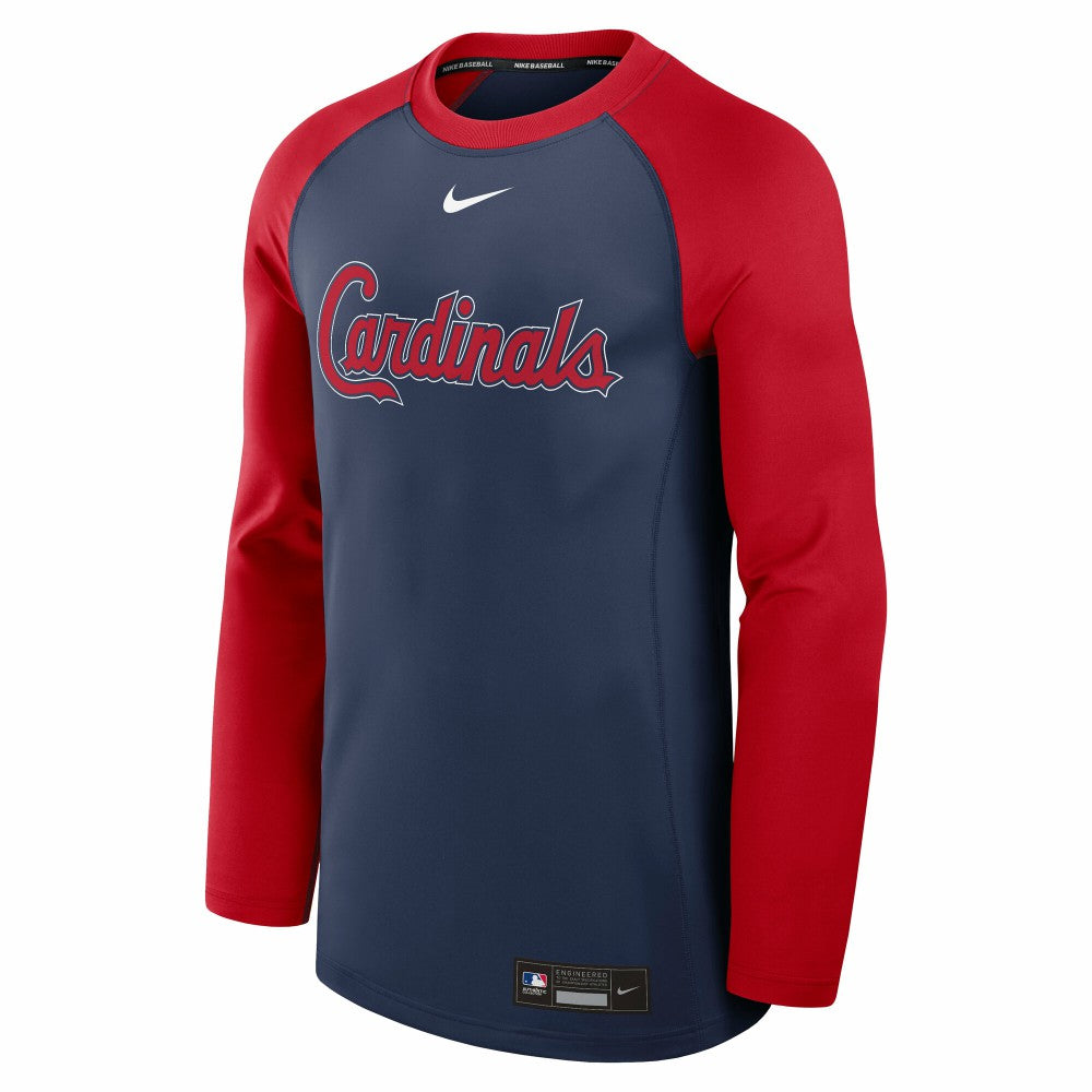 St. Louis Cardinals Nike Authentic Collection Game Time Raglan Dri-FIT Long Sleeve T-Shirt Online