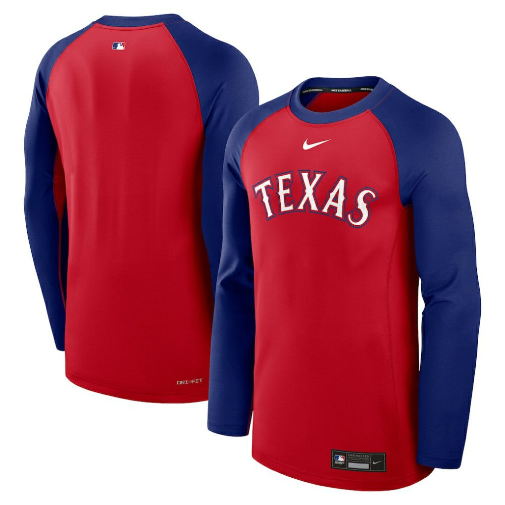 Texas Rangers Nike Authentic Collection Game Time Raglan Dri-FIT Long Sleeve T-Shirt Online