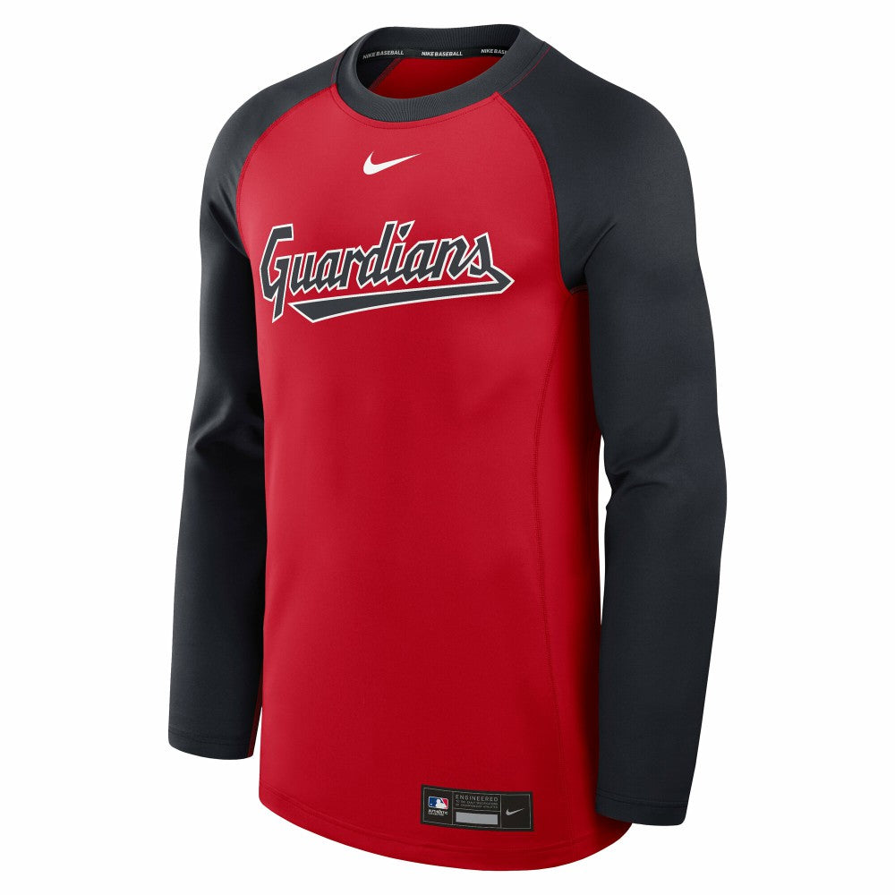 Cleveland Guardians Nike Authentic Collection Game Time Raglan Dri-FIT Long Sleeve T-Shirt Outlet
