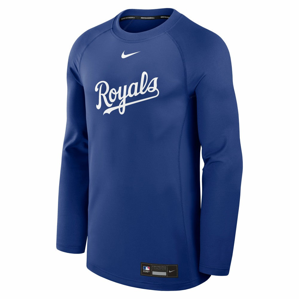 Kansas City Royals Nike Authentic Collection Game Time Raglan Dri-FIT Long Sleeve T-Shirt Sale