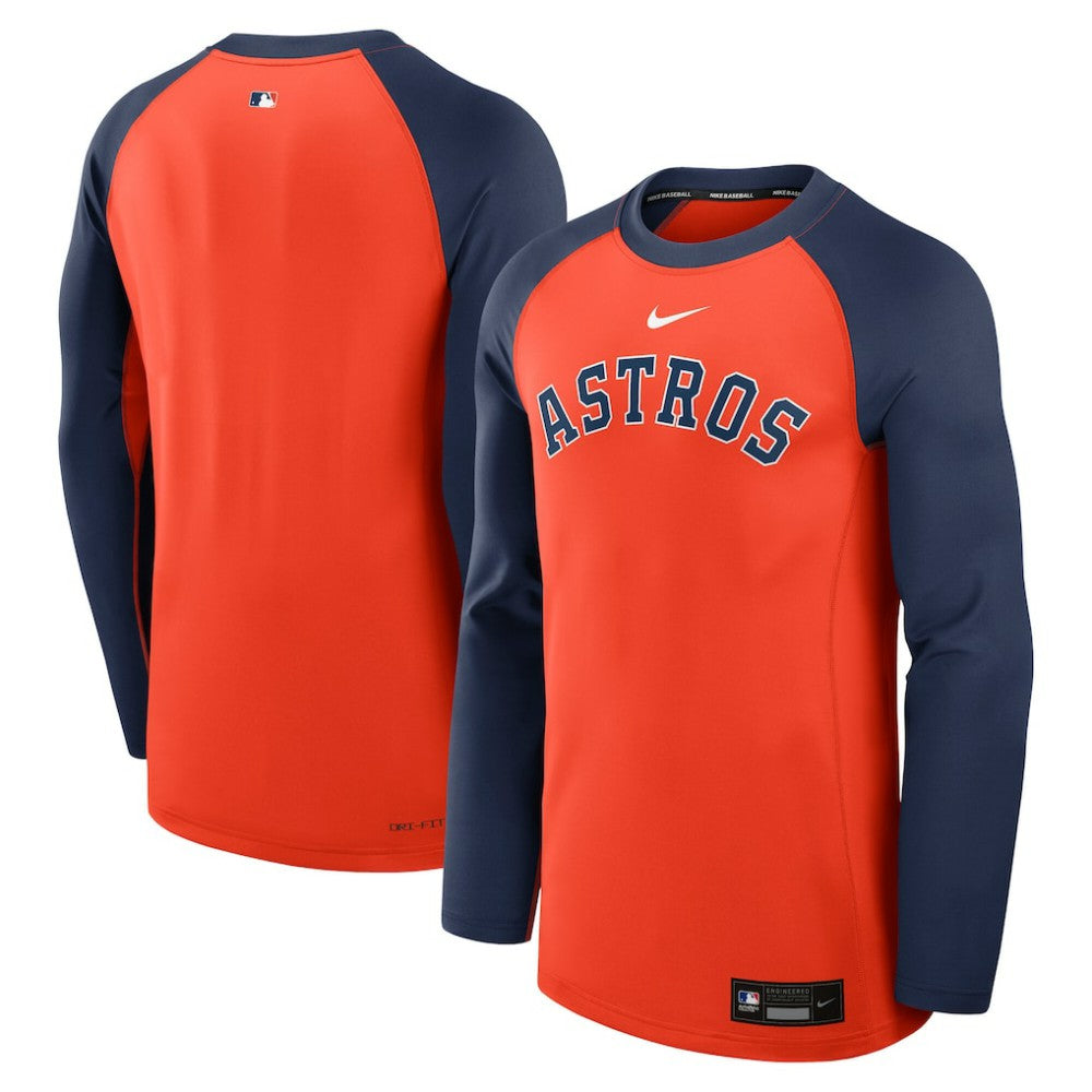 Houston Astros Nike Authentic Collection Game Time Raglan Dri-FIT Long Sleeve T-Shirt for sale