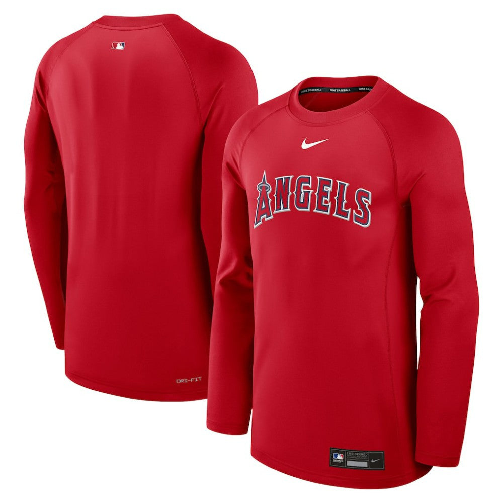 Los Angeles Angels Nike Authentic Collection Game Time Raglan Dri-FIT Long Sleeve T-Shirt Sale