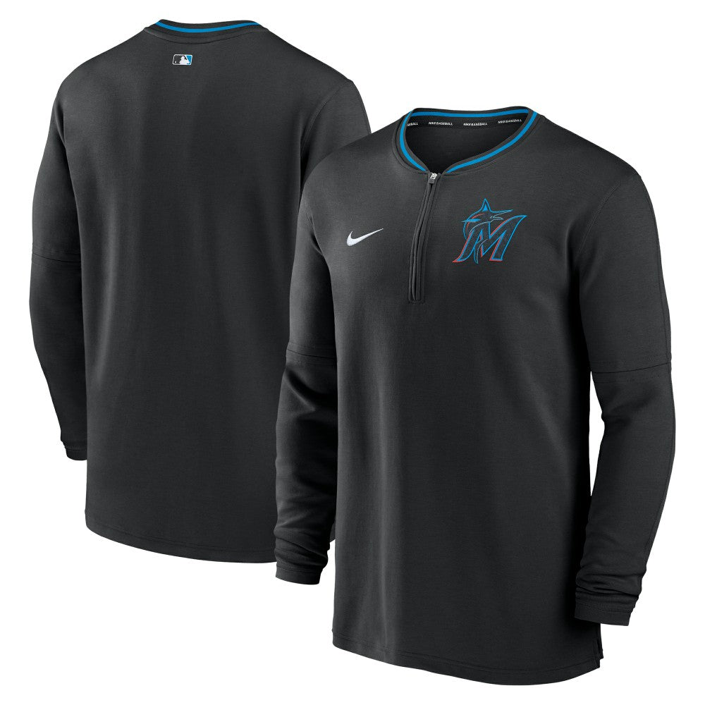 Miami Marlins Nike Authentic Collection Performance Half-Zip Top Outlet