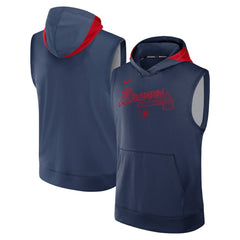 Atlanta Braves Nike Authentic Collection Dri-FIT Sleeveless Hoodie Outlet