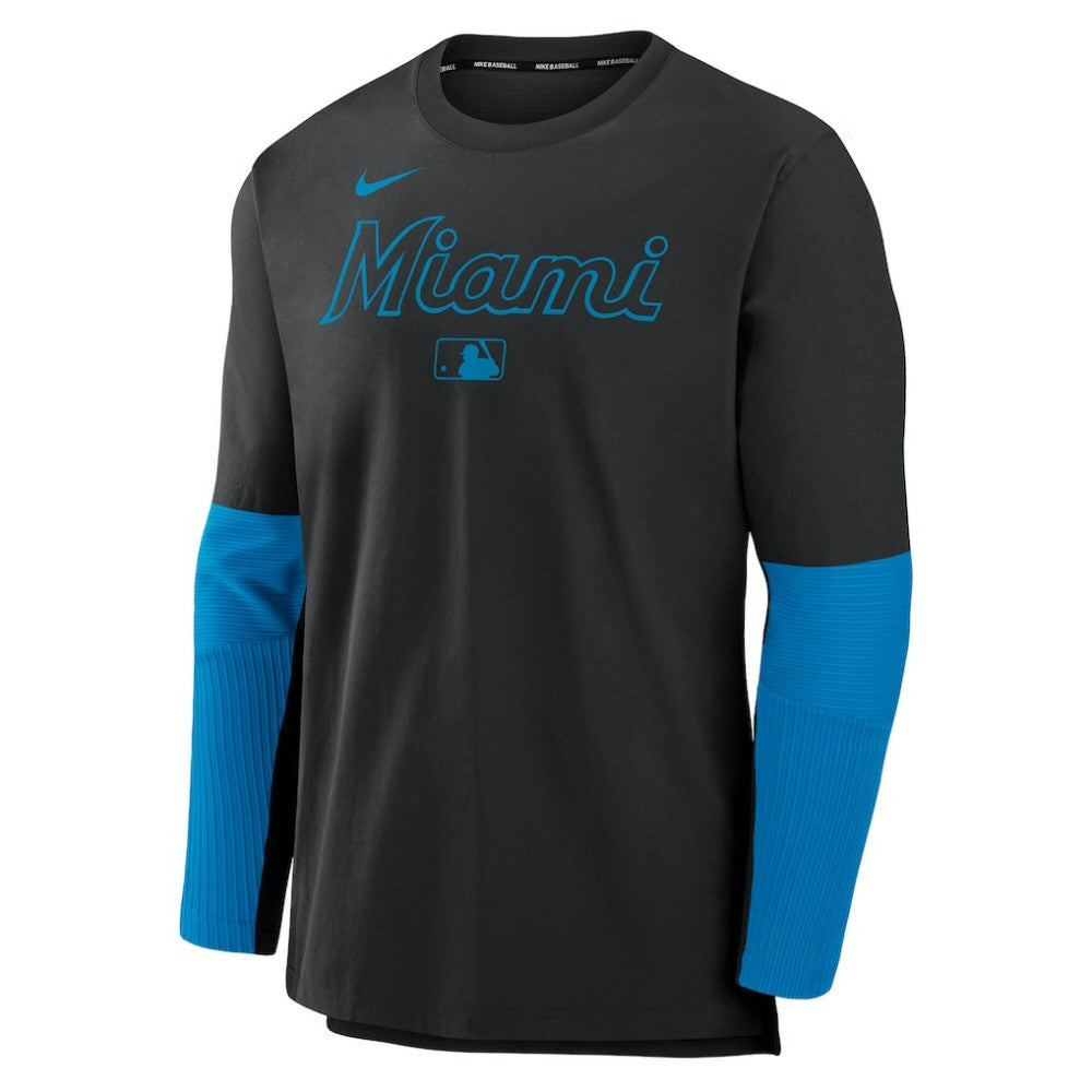 Miami Marlins Nike Authentic Collection Player Dri-FIT Lightweight Pullover  Discount