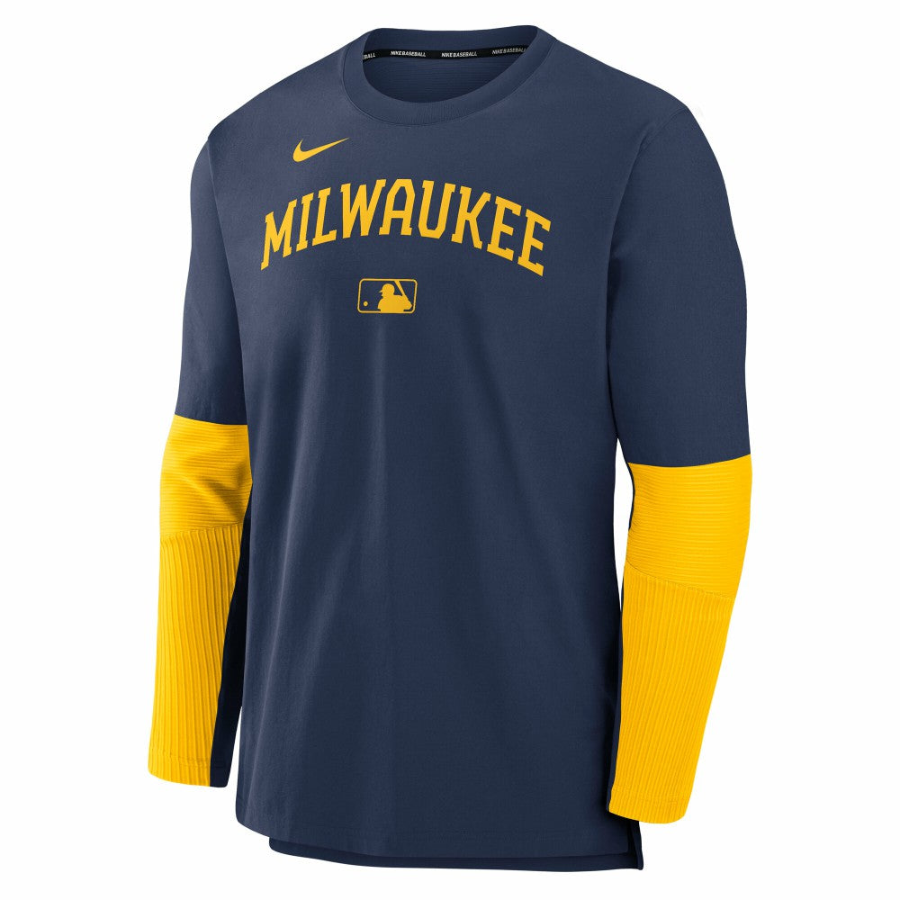 Milwaukee Brewers Nike Authentic Collection Player Dri-FIT Lightweight Pullover  Sale