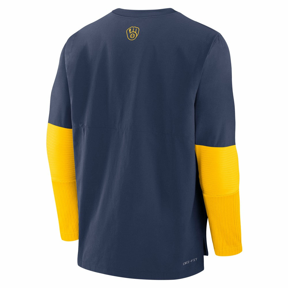 Milwaukee Brewers Nike Authentic Collection Player Dri-FIT Lightweight Pullover  Sale