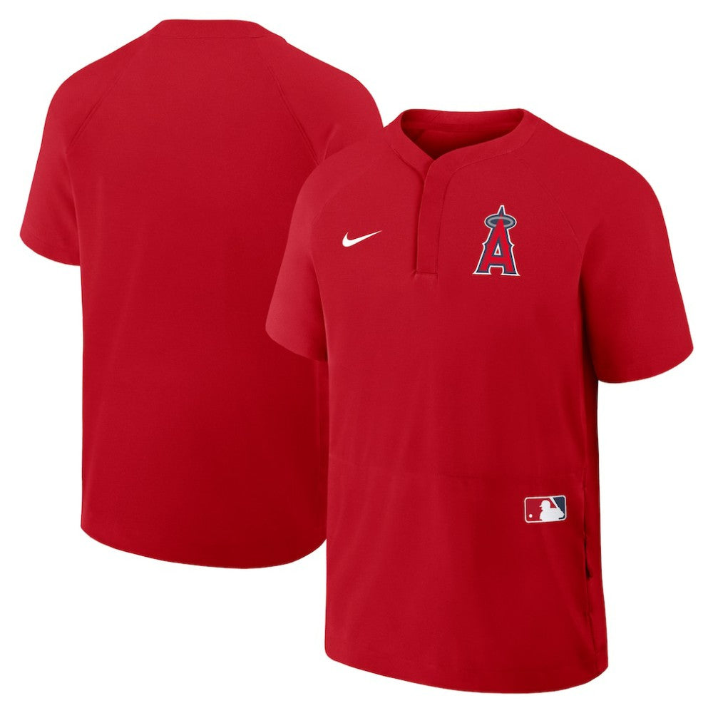 Los Angeles Angels Nike Authentic Collection Raglan Short Sleeve Windshirt Near Me
