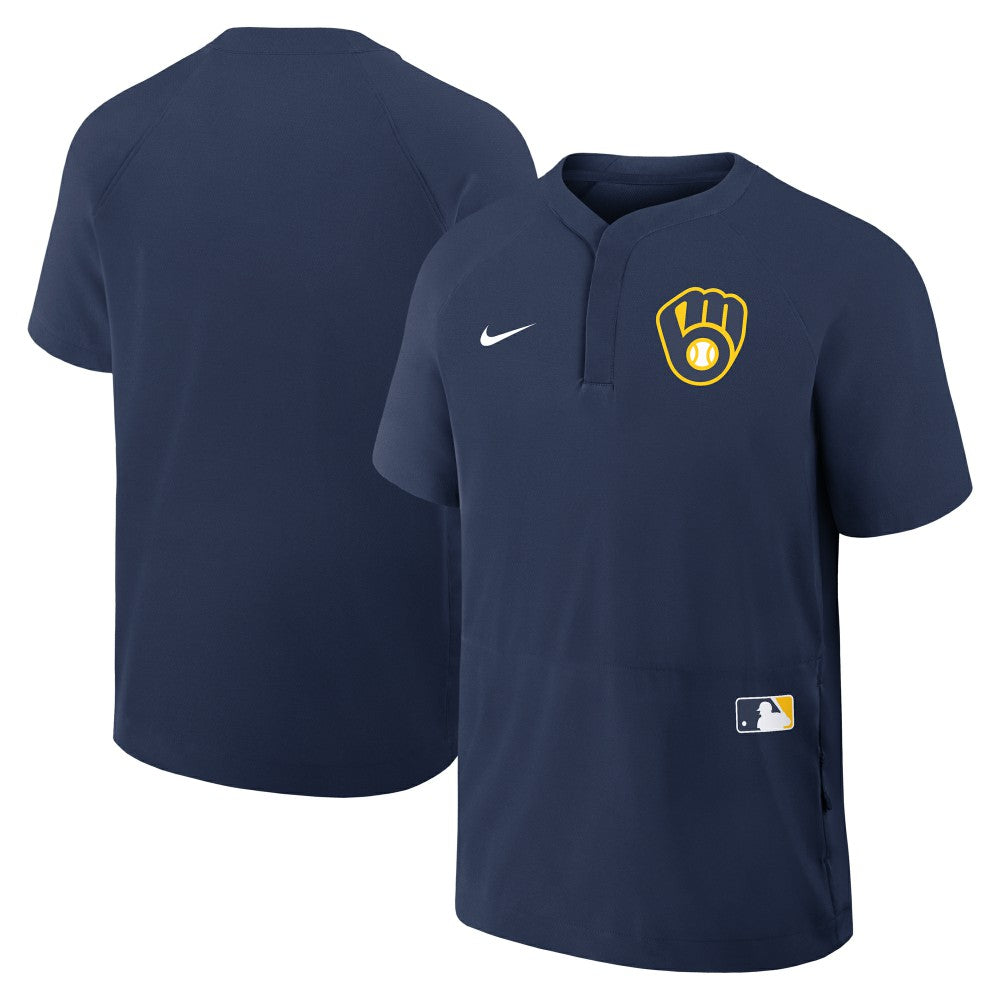Milwaukee Brewers Nike Authentic Collection Raglan Short Sleeve Windshirt Discount