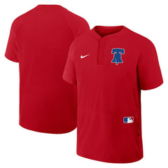 Philadelphia Phillies Nike Authentic Collection Raglan Short Sleeve Windshirt for sale