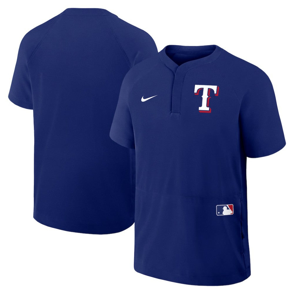 Texas Rangers Nike Authentic Collection Raglan Short Sleeve Windshirt for sale