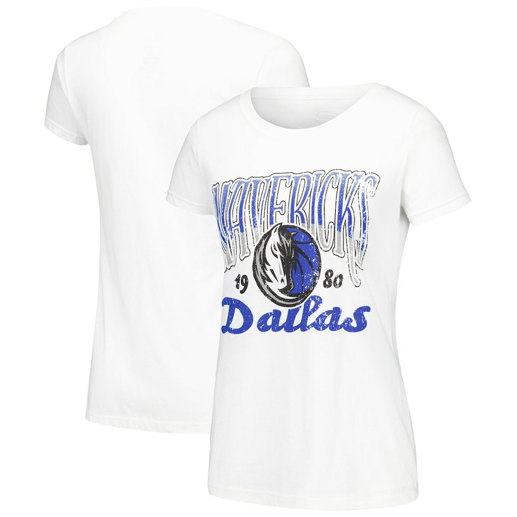 Dallas Mavericks Stadium Essentials Women's Sky High T-Shirt White