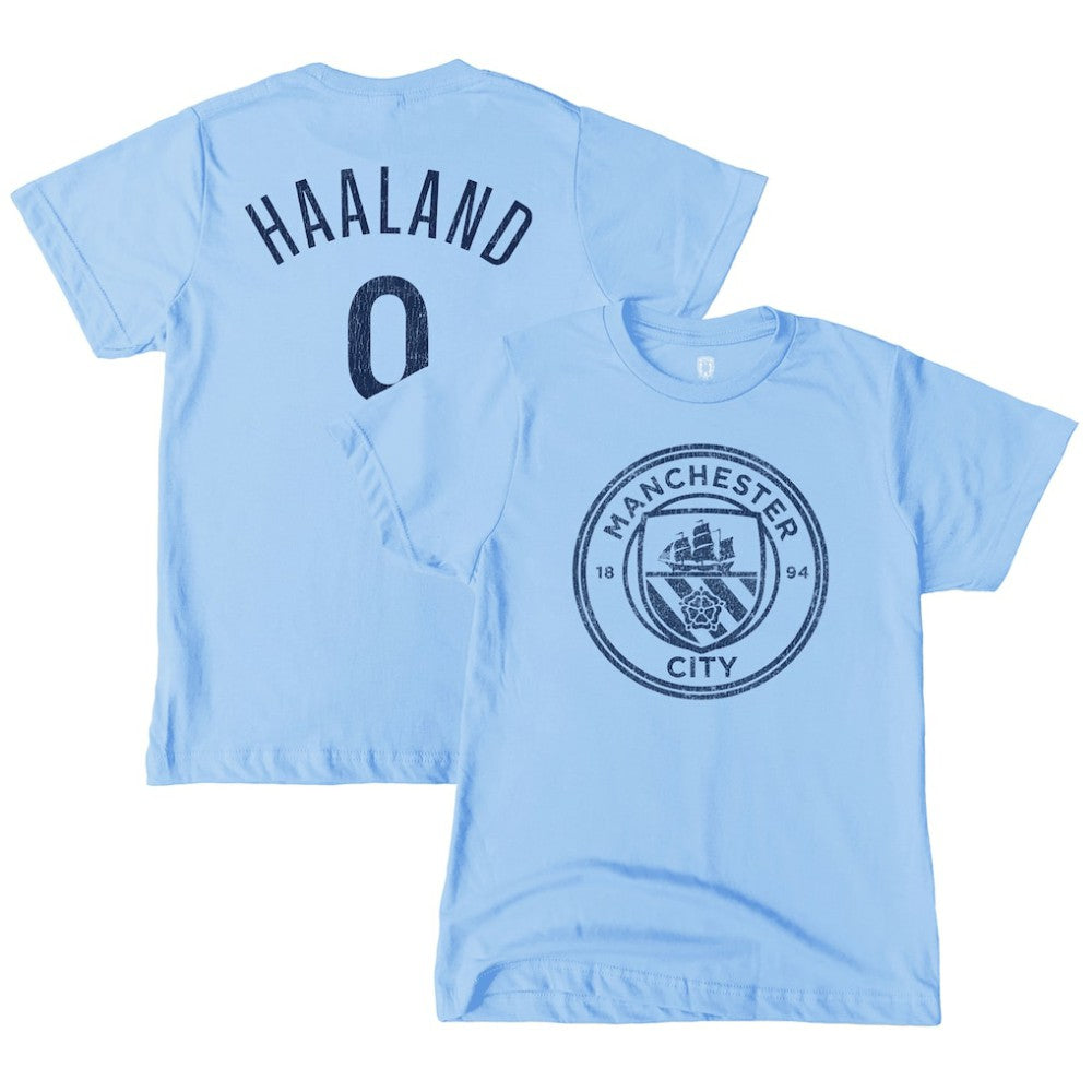 Erling Haaland Manchester City 1863FC Youth Player T-Shirt Sky Blue