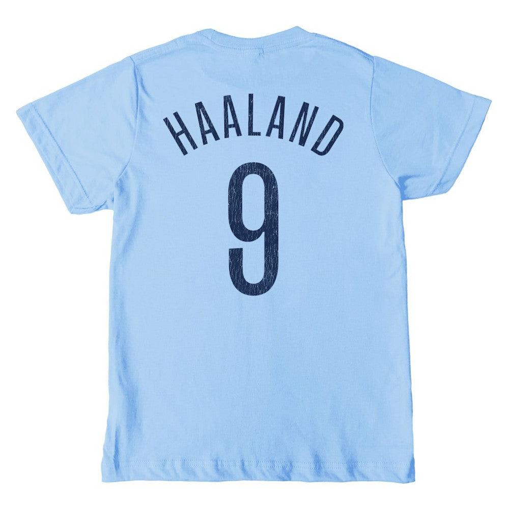 Erling Haaland Manchester City 1863FC Youth Player T-Shirt Sky Blue