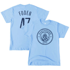 Phil Foden Manchester City 1863FC Youth Player T-Shirt Sky Blue