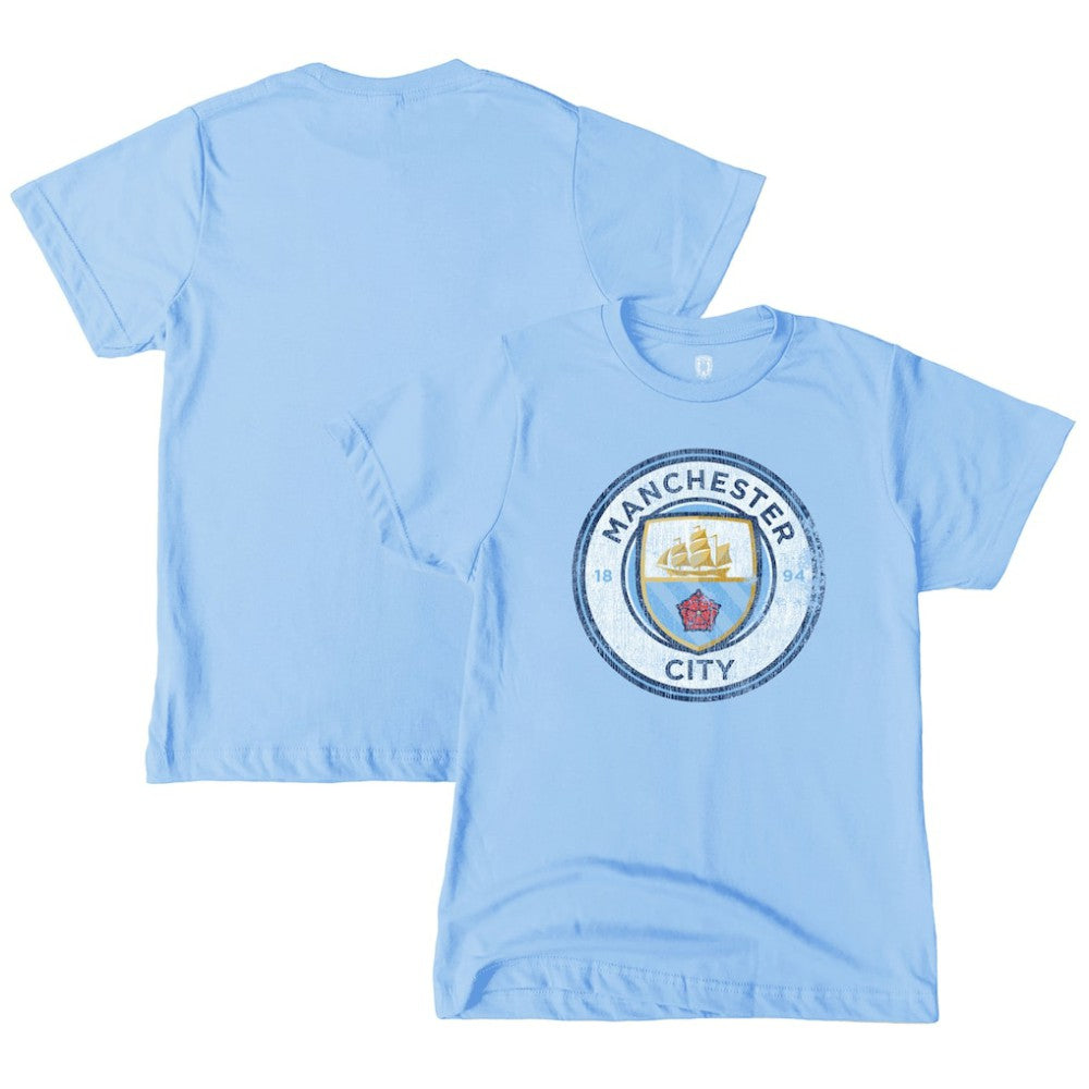 Manchester City 1863FC Youth Color Badge T-Shirt Sky Blue