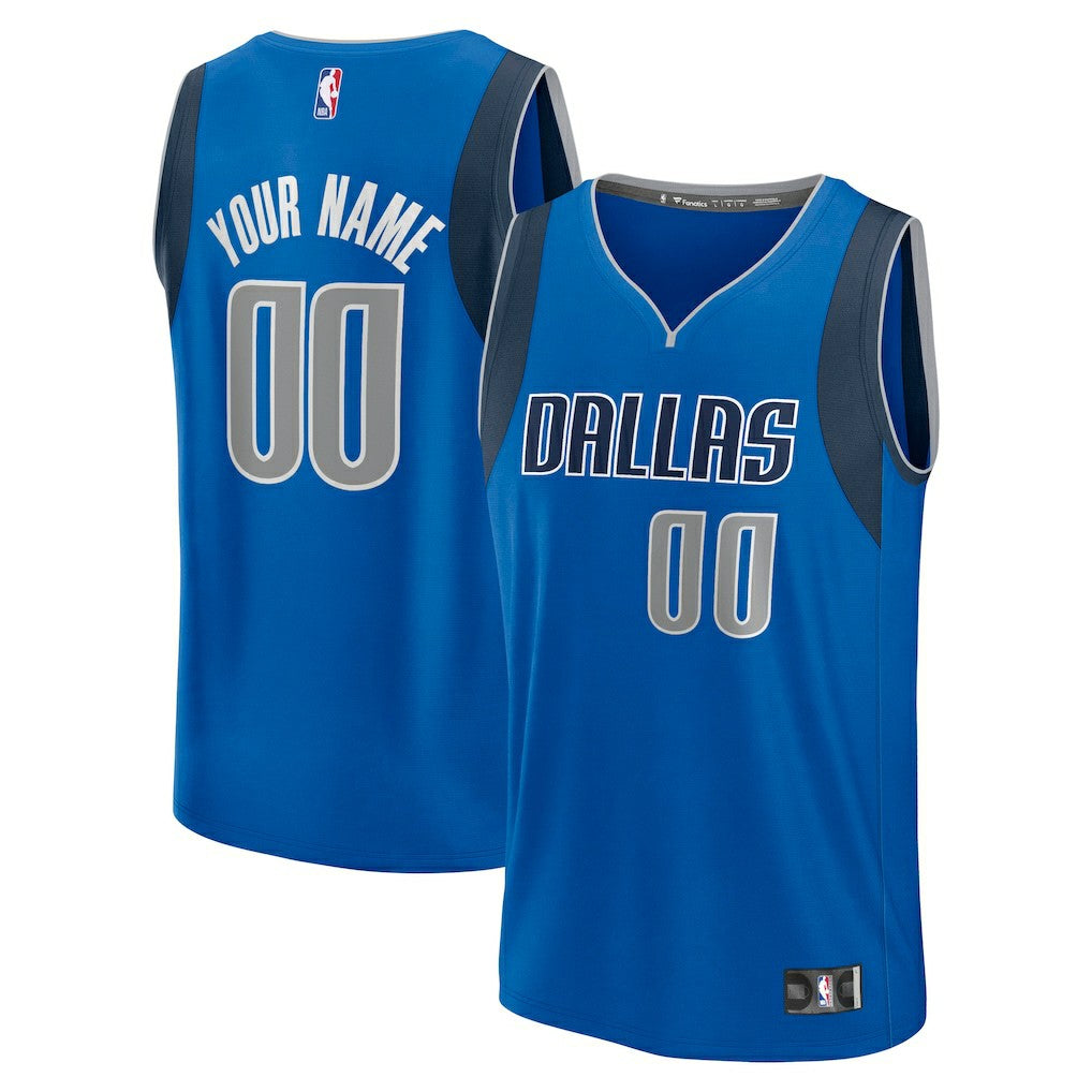 Fanatics Dallas Mavericks Fast Break Custom Jersey Icon Editi- Blue