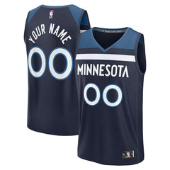 Fanatics Minnesota Timberwolves Fastbreak Custom Jersey Icon Edition Navy