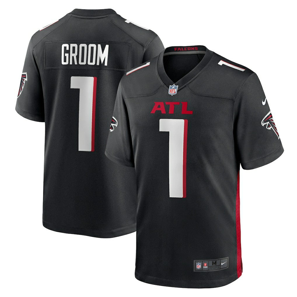 Number 1 Groom Atlanta Falcons Game Jersey - Black - Nike