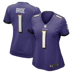 Number 1 Bride Baltimore Ravens Women's Game Jersey - Purple - Nike