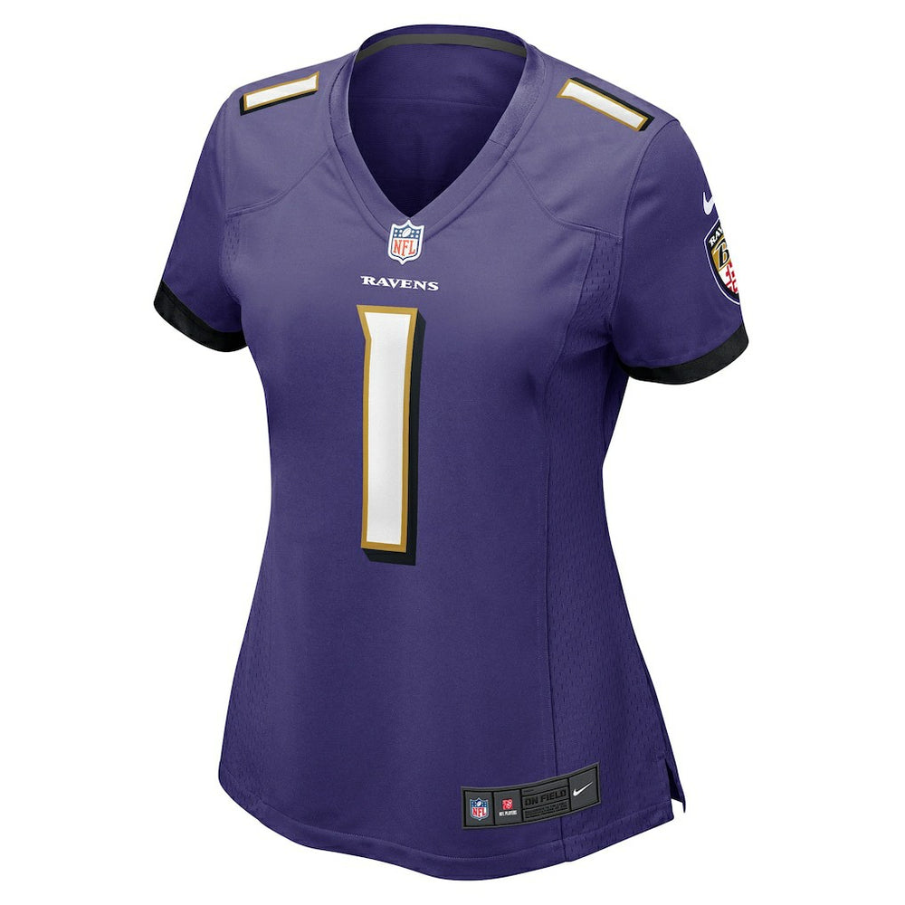 Number 1 Bride Baltimore Ravens Women's Game Jersey - Purple - Nike