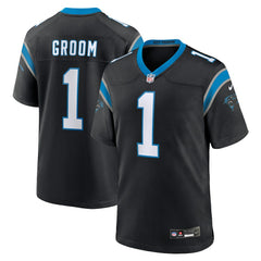 Number 1 Groom Carolina Panthers Game Jersey - Black - Nike