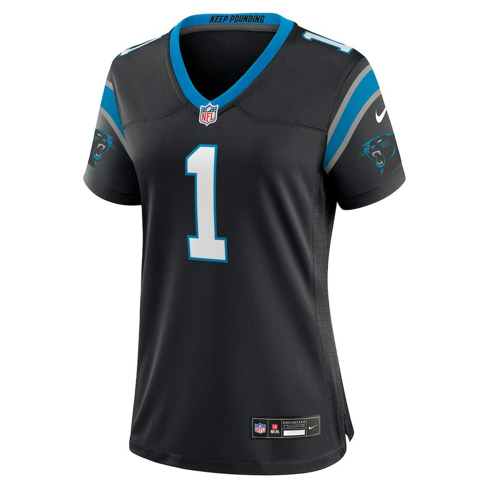 Number 1 Bride Carolina Panthers Women's Game Jersey - Black - Nike