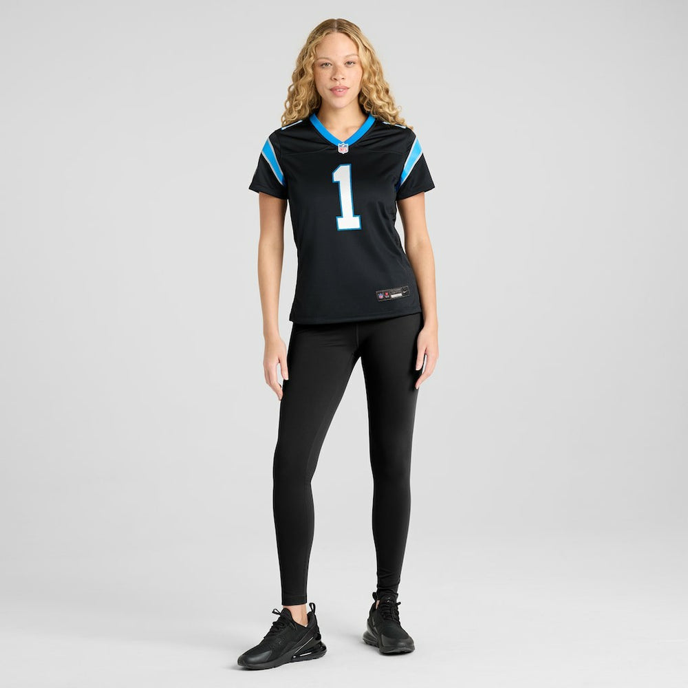 Number 1 Bride Carolina Panthers Women's Game Jersey - Black - Nike