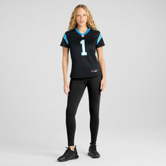 Number 1 Bride Carolina Panthers Women's Game Jersey - Black - Nike