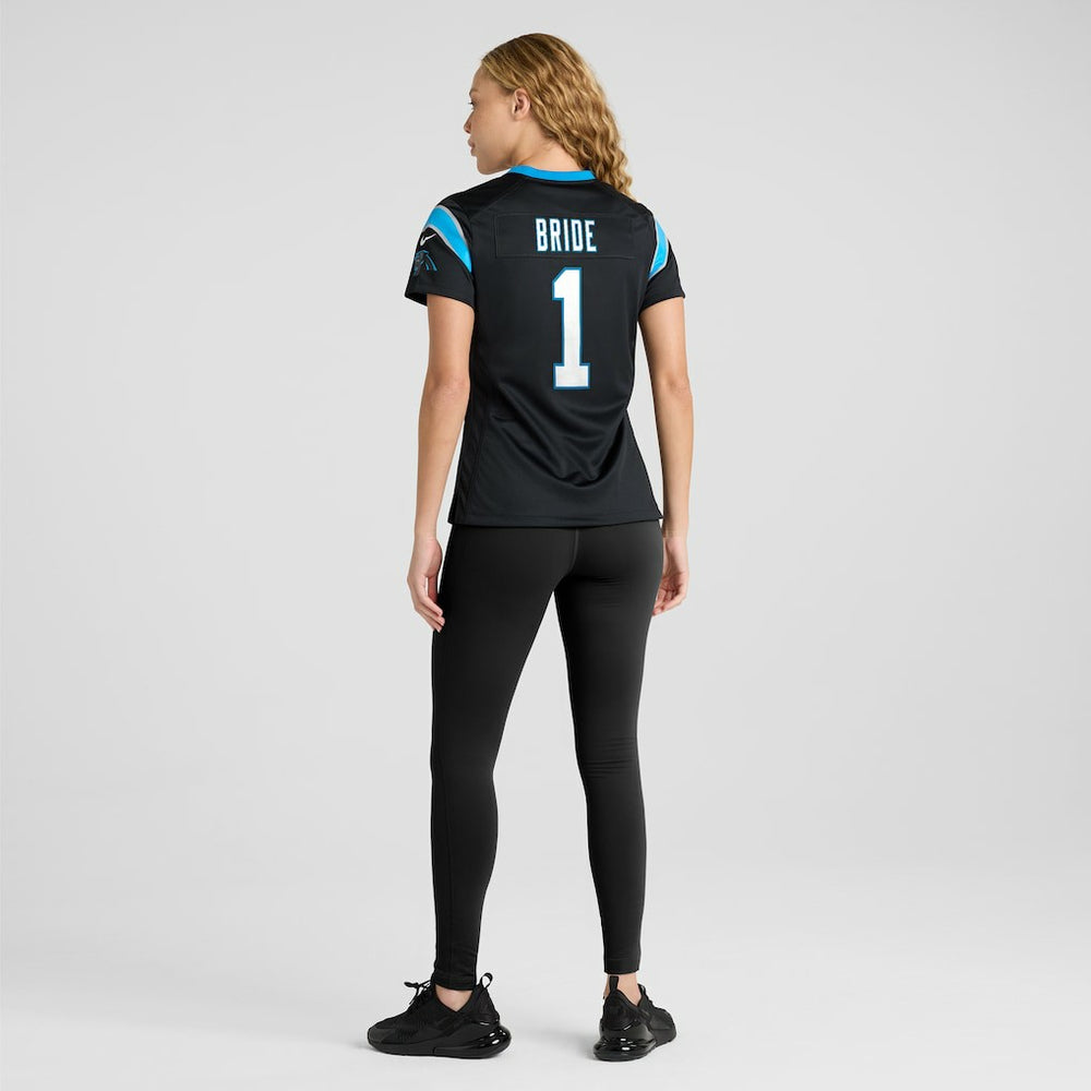 Number 1 Bride Carolina Panthers Women's Game Jersey - Black - Nike