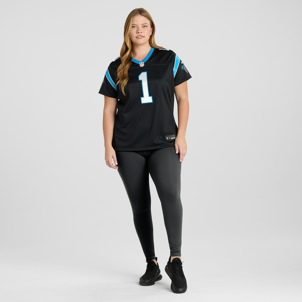 Number 1 Bride Carolina Panthers Women's Game Jersey - Black - Nike