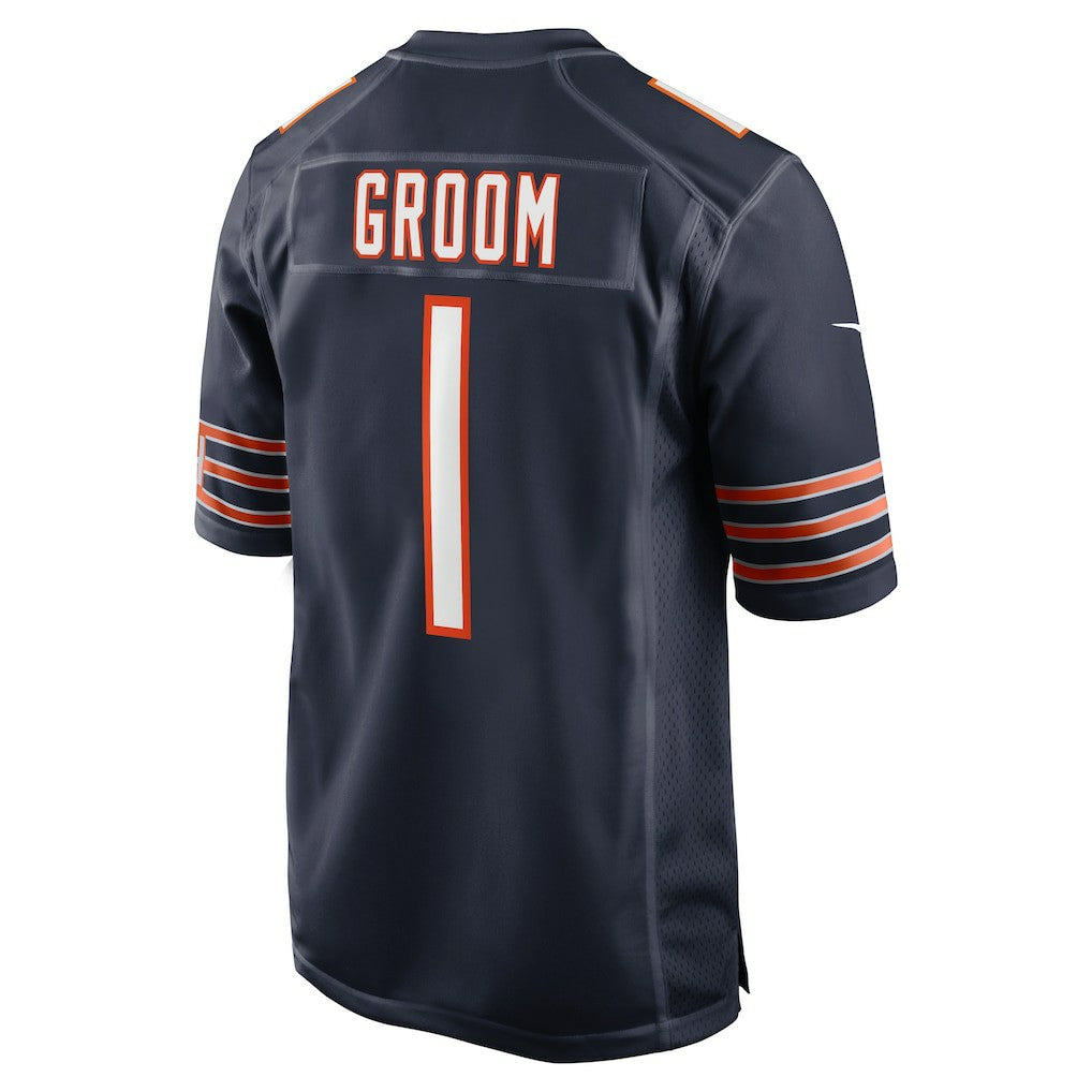 Number 1 Groom Chicago Bears Game Jersey - Navy - Nike