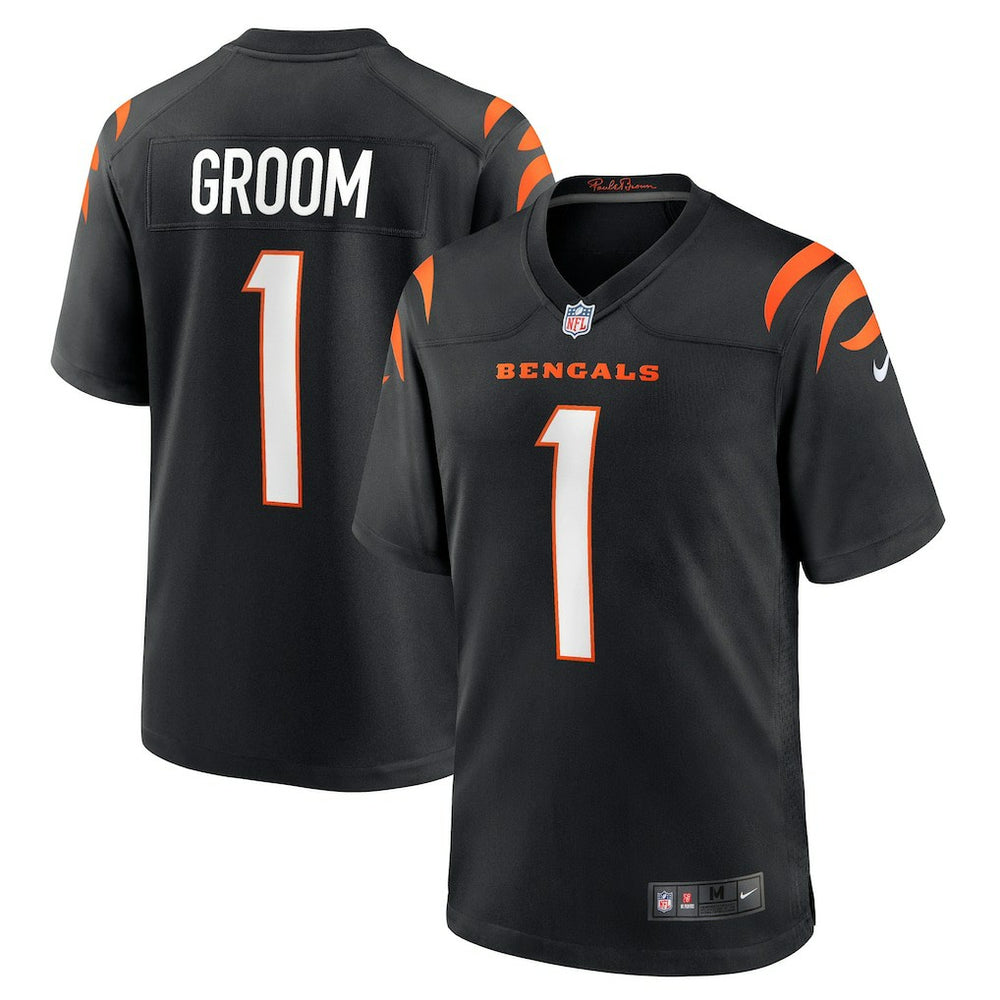Number 1 Groom Cincinnati Bengals Game Jersey - Black - Nike