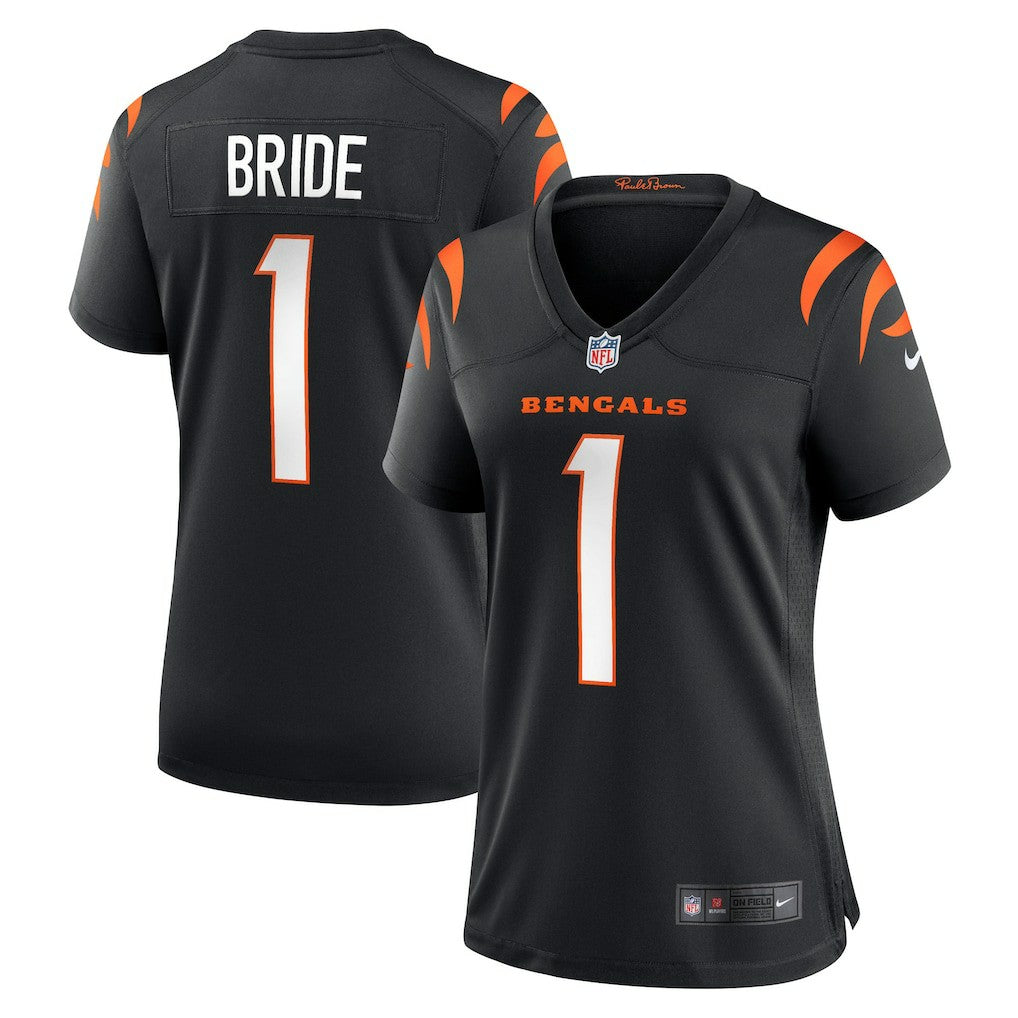 Number 1 Bride Cincinnati Bengals Women's Game Jersey - Black - Nike