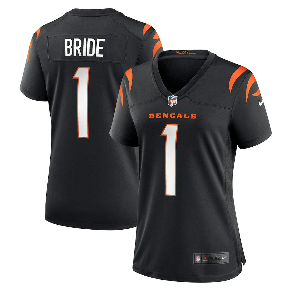 Number 1 Bride Cincinnati Bengals Women's Game Jersey - Black - Nike