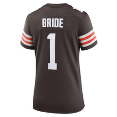Number 1 Bride Cleveland Browns Women's Game Jersey - Brown - Nike