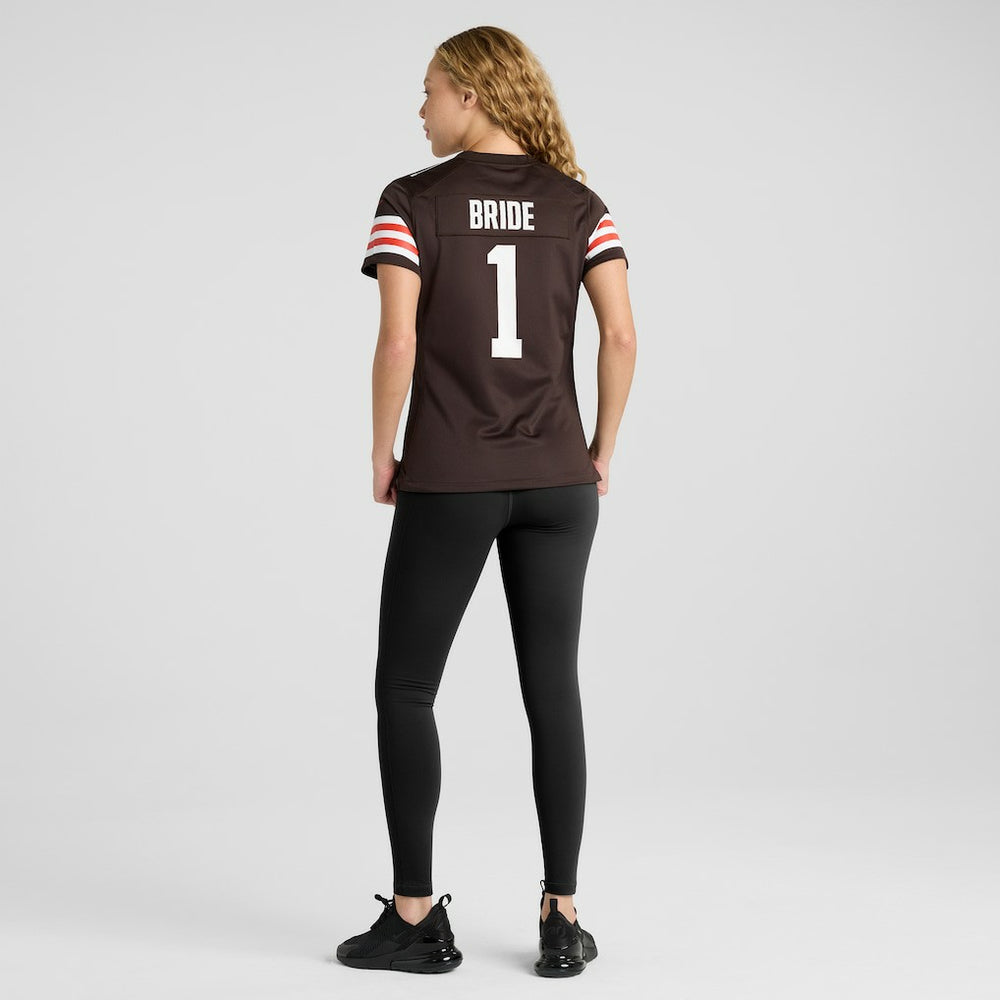Number 1 Bride Cleveland Browns Women's Game Jersey - Brown - Nike