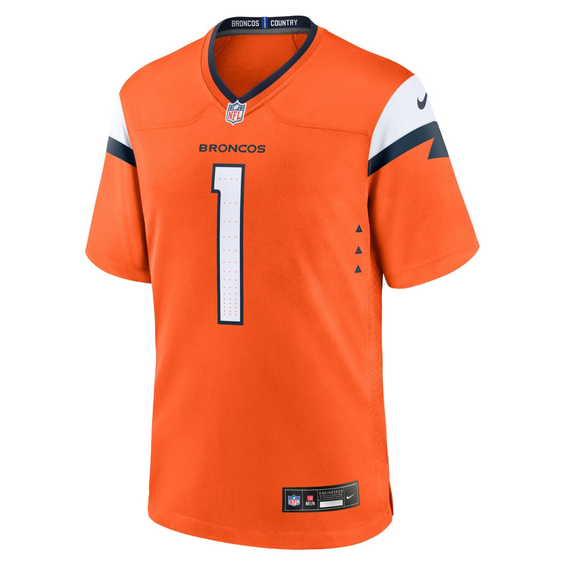 Number 1 Groom Denver Broncos Game Jersey - Orange - Nike