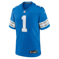Number 1 Groom Detroit Lions Game Jersey - Blue - Nike