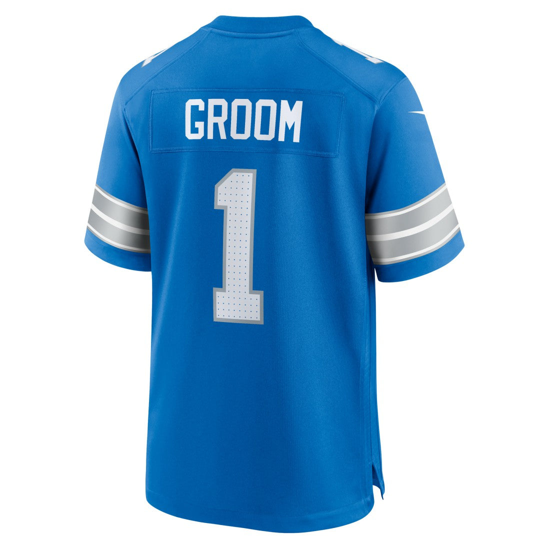 Number 1 Groom Detroit Lions Game Jersey - Blue - Nike