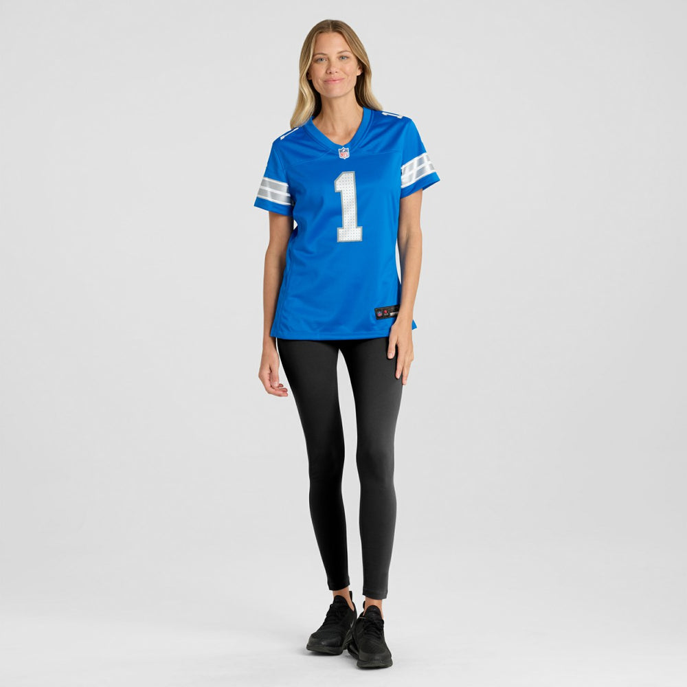 Number 1 Bride Detroit Lions Women's Game Jersey - Blue - Nike