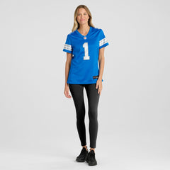 Number 1 Bride Detroit Lions Women's Game Jersey - Blue - Nike