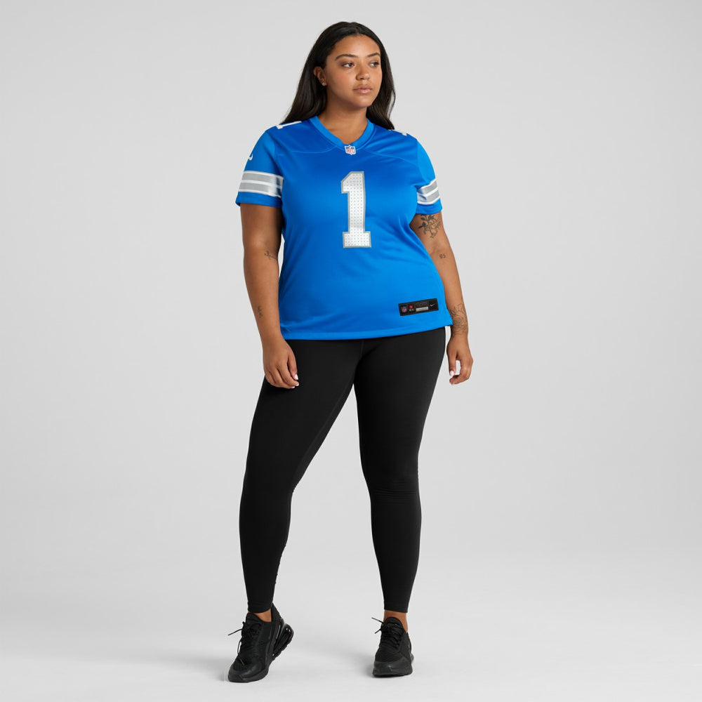 Number 1 Bride Detroit Lions Women's Game Jersey - Blue - Nike