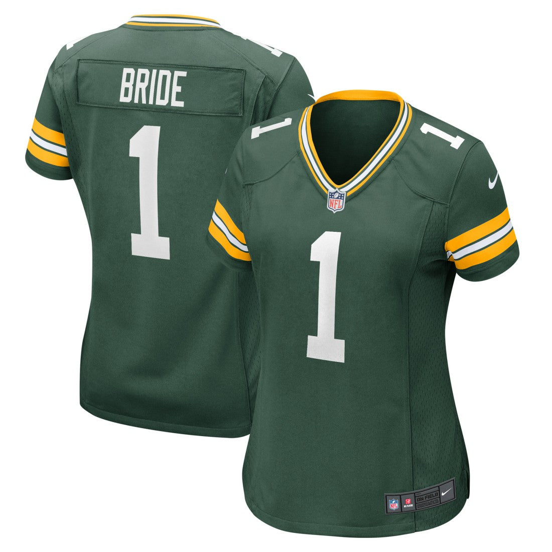 Number 1 Bride Green Bay Packers Women's Game Jersey - Green - Nike