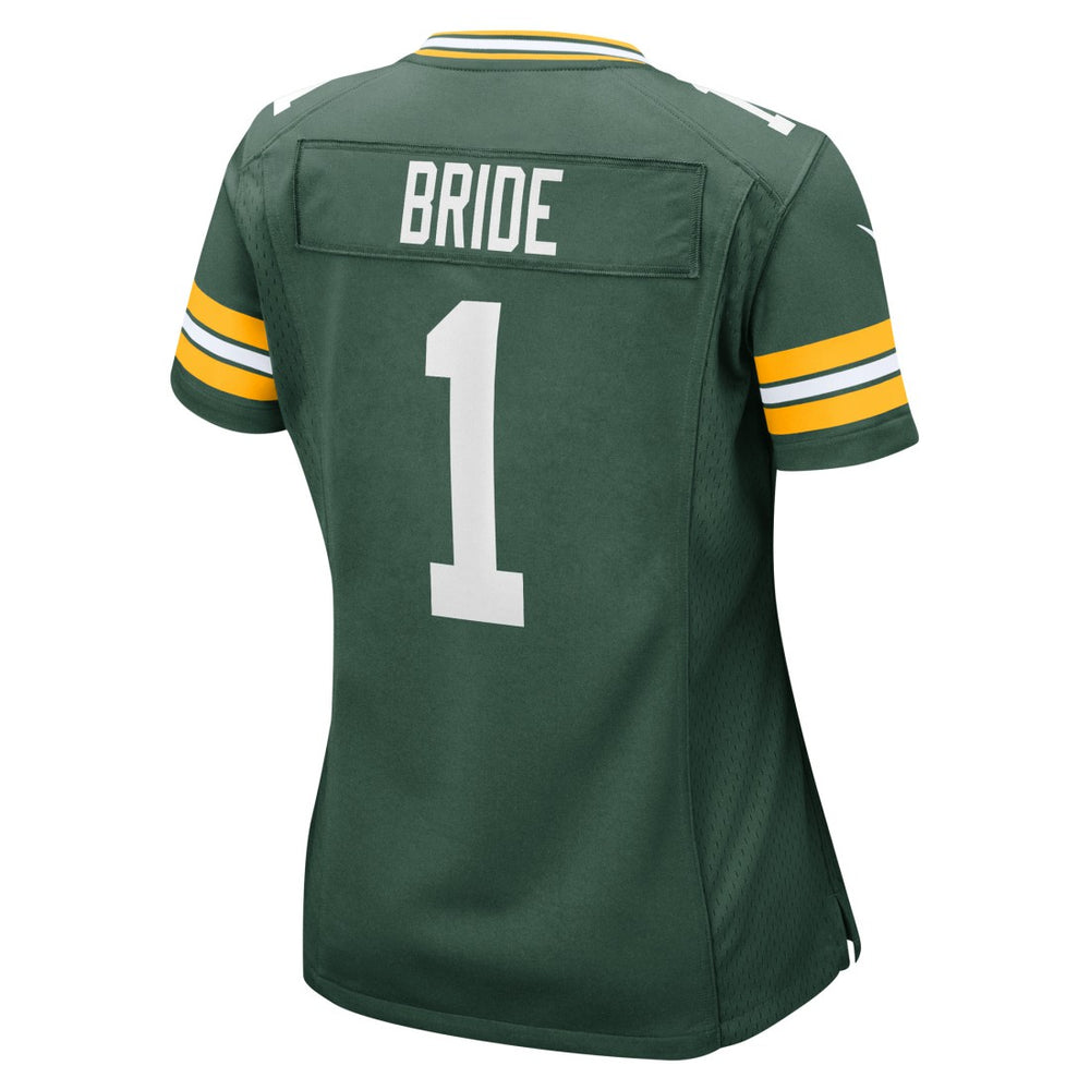 Number 1 Bride Green Bay Packers Women's Game Jersey - Green - Nike