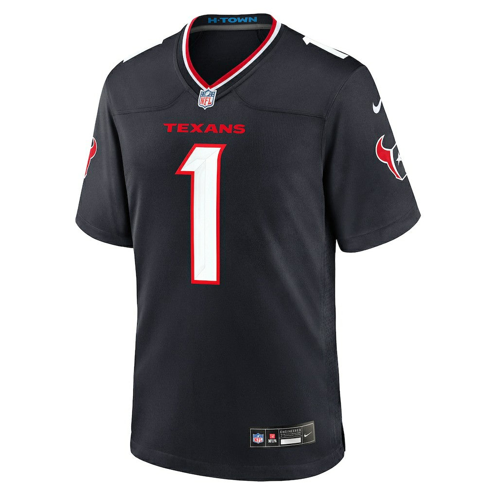 Number 1 Groom Houston Texans Game Jersey - Navy - Nike